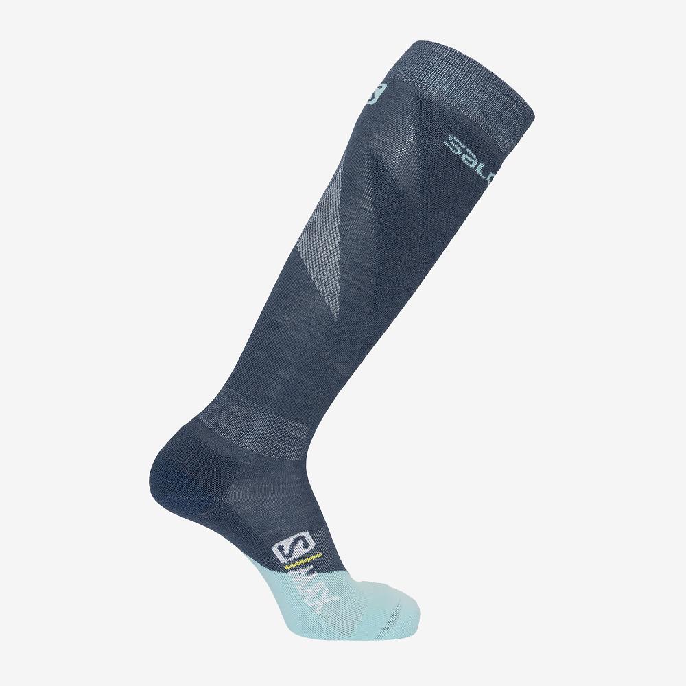 SALOMON S MAX W Philippines - Women's Socks - Blue | 921486-FOB